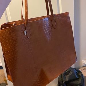 Beis Brown Croc Work Tote